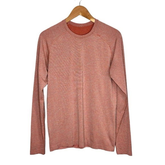 Lululemon Metal Vent Tech Long Sleeve Tee Size Small Cayenne White Blue Lime - Picture 1 of 9